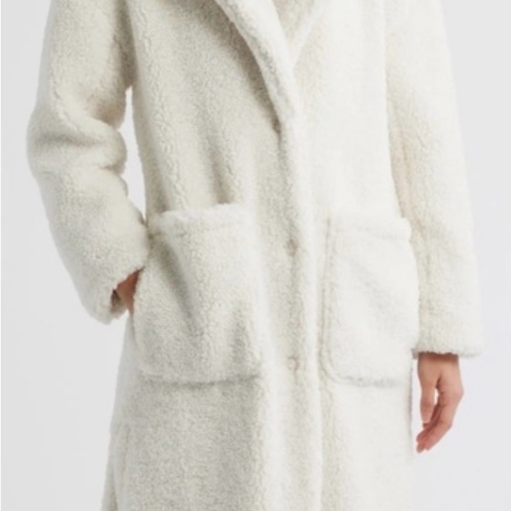BCBGMaxAzria Off-White Teddy Jacket